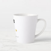 Retro Sketch Monogram Letter F, Latte Tasse (Rechts)