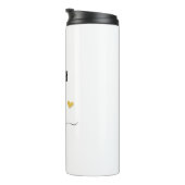 Retro Sketch Monogram Letter F, Thermal Tumbler Thermosbecher (Nach rechts gedreht)
