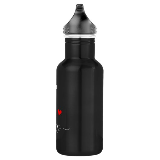 Retro Sketch Monogram Letter J, Water Flasche Edelstahlflasche (Rechts)