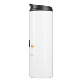 Retro Sketch Monogram Letter L, Thermal Tumbler Thermosbecher (Nach rechts gedreht)