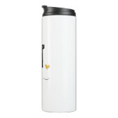 Retro Sketch Monogram Letter N, Thermal Tumbler Thermosbecher (Nach rechts gedreht)