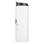 Retro Sketch Monogram Letter O, Thermal Tumbler Thermosbecher (Nach rechts gedreht)