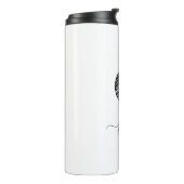 Retro Sketch Monogram Letter Q, Thermal Tumbler Thermosbecher (Nach links gedreht)