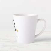 Retro Sketch Monogram Letter R, Latte Tasse (Rechts)