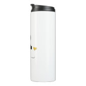 Retro Sketch Monogram Letter R, Thermal Tumbler Thermosbecher (Nach rechts gedreht)