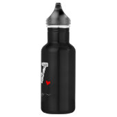 Retro Sketch Monogram Letter W, Water Flasche Edelstahlflasche (Rechts)