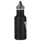 Retro Sketch Monogram Letter W, Water Flasche Edelstahlflasche (Links)