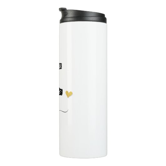 Retro Sketch Monogram Letter X, Thermal Tumbler Thermosbecher (Nach rechts gedreht)