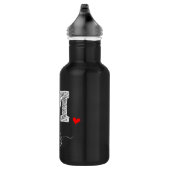 Retro Sketch Monogramm Buchstaben M, Wasserflasche (Rechts)