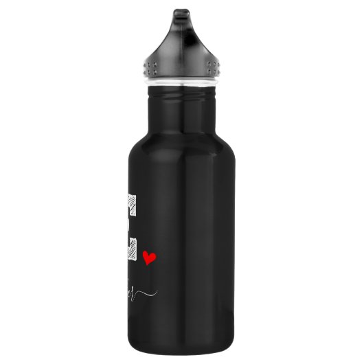 Retro Sketch Monogramm Letter E, Wasserflasche (Rechts)