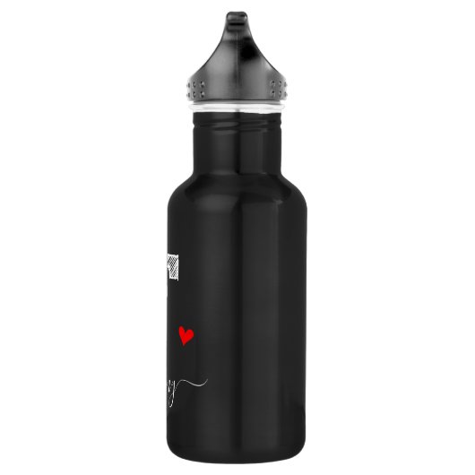 Retro Sketch Monogramm Letter F, Wasserflasche (Rechts)