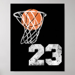 Retro Sketll Trikot Nummer 23 Spieler Nummer  Poster