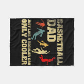 Retro Sketll Vater wie ein normaler Vater nur Cool Fleecedecke (Vorderseite (Horizontal))