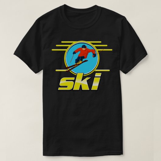 Retro-Ski 1 T-Shirt (Design vorne)