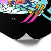 Retro Ski 90er 80er Skiausrüstung Skipass Ya Späte Poster (Ecke)