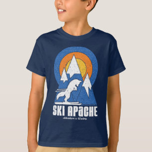 Retro Ski Apache White Fox T - Shirt