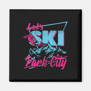 Retro-Ski-Bekleidung aus den 80er 90er Jahren Retr Magnet