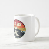 Retro Ski Big Sky Montana USA Kaffeetasse (VorderseiteRechts)