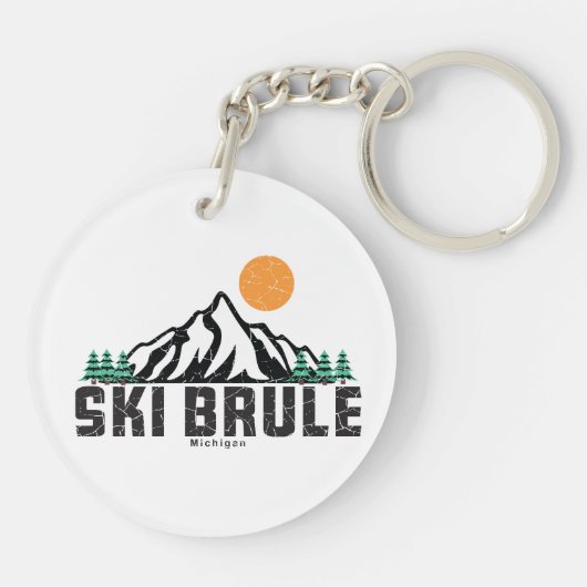 Retro Ski Brule Schlüsselanhänger (Rückseite)