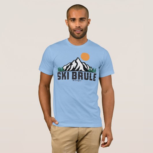 Retro Ski Brule T-Shirt (Vorne ganz)