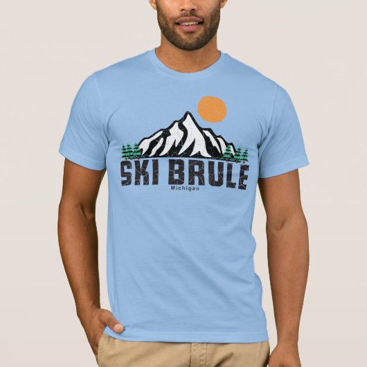 Retro Ski Brule T-Shirt (Vorderseite)