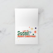 Retro Ski Christmas Card Feiertagskarte (Innenseite)