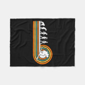 Retro-Ski-Evolution - Skisportliebhaber Fleecedecke (Vorderseite (Horizontal))