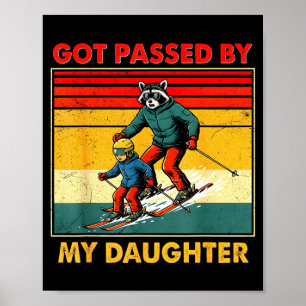Retro-Ski-Familie wurde von meiner Tochter Winter- Poster