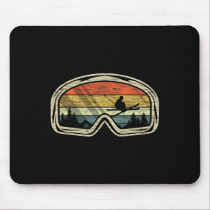 Retro Ski Goggles Mountain Snow Winter Sportgesche Mousepad