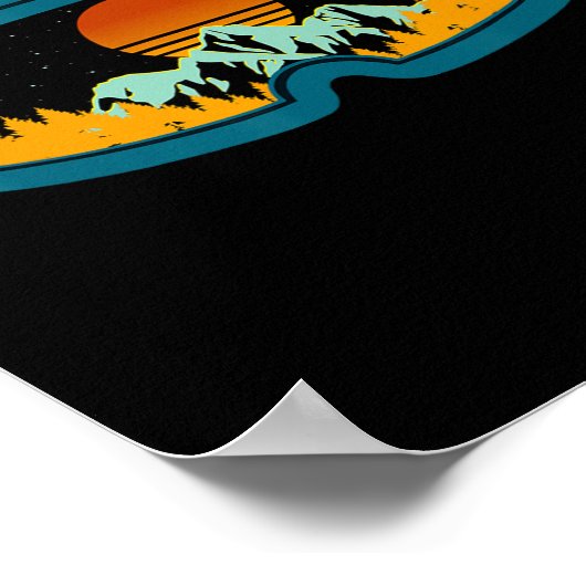 Retro Ski Goggles Ski Ski Snowboard Wintermeer Poster (Ecke)