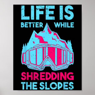 Retro Ski Goggles Vintag 80er 90s Skioutfit _1 Poster
