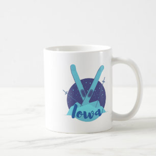 Retro-Ski-Grafik für den Urlaub im Iowa-Ski-Resort Kaffeetasse
