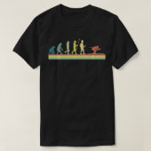 Retro Ski Human Evolution Funny Gift Skifahrer T-Shirt (Design vorne)