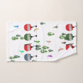 Retro Ski Illustration Handtuch (Handtuch)