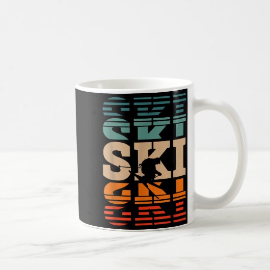 Retro-Ski Kaffeetasse (Rechts)