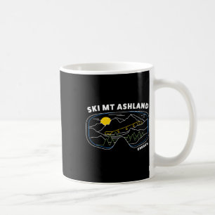 Retro-Ski Mt Ashland Oregon-Ski Resort, Us-Ski-Res Kaffeetasse
