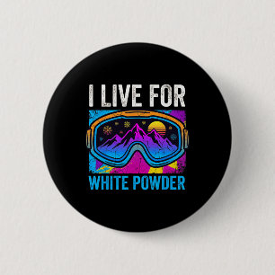 Retro-Ski-Schneebrett Männer Frauen Vintage 80er 9 Button