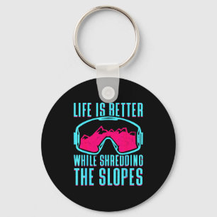 Retro-Ski-Schneebrille vintage 80er 90er Skifahren Schlüsselanhänger