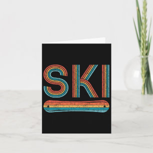 Retro-Ski-Shirt für Männer Frauen Vintage-Snowboar Karte