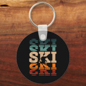 Retro-Ski-Ski Schlüsselanhänger (Vorderseite)