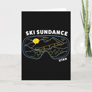 Retro Ski Sundance Utah Us Ski Resort Snowboarde Karte