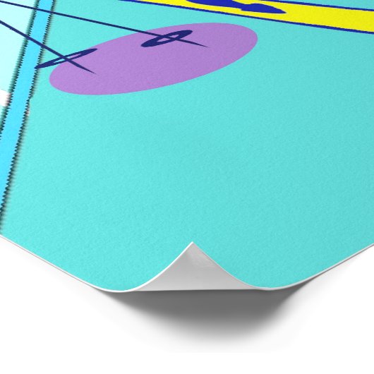 Retro Ski Vacacation Poster (Ecke)