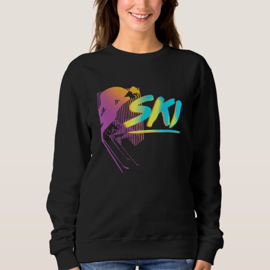 Retro Ski Vintag 80er 90s Ski Sweatshirt (Vorderseite)