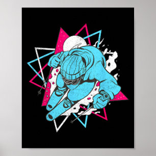 Retro Ski Vintag 80er 90s Skiausrüstung _1 Poster