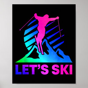 Retro Ski Vintag 80er 90s Skiausrüstung _4 Poster