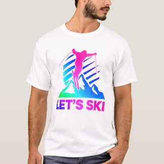 Retro Ski Vintag 80er 90S Skiausrüstung T-Shirt