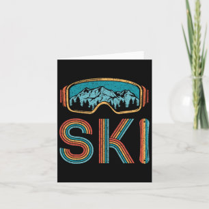 Retro Ski Vintage 80er 90er Wintersport Skifahren Karte