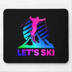 Retro-Ski-Vintage-Outfit 80er 90er Skifahren _4 Mousepad
