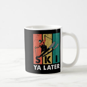 Retro Ski Ya Später Vintager Skisportler Skier Kaffeetasse