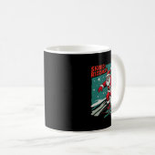 Retro Skibidi Rizzmas Funny Santa Clause Skaten B Kaffeetasse (VorderseiteRechts)